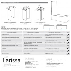 Mampara de Bañera Autoretornable LARISSA 80 cm.