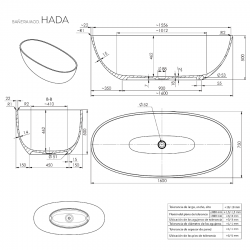 Bañera HADA (75 x 160 cm.)