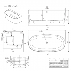 Bañera BECCA (86 x 158 cm.)