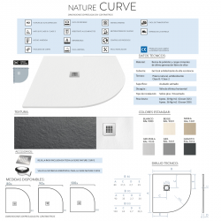 Plato de ducha NATURE CURVE