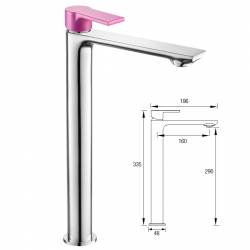 CHIC GRIFO LAVABO ALTO CROMO