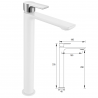 CHIC GRIFO LAVABO ALTO BLANCO