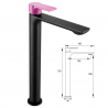 CHIC GRIFO LAVABO ALTO NEGRO