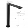 CHIC GRIFO LAVABO ALTO NEGRO